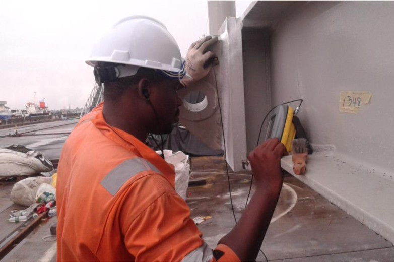Conventional NDT inspection activities including ultrasonic and radiographic testing on industrial assets