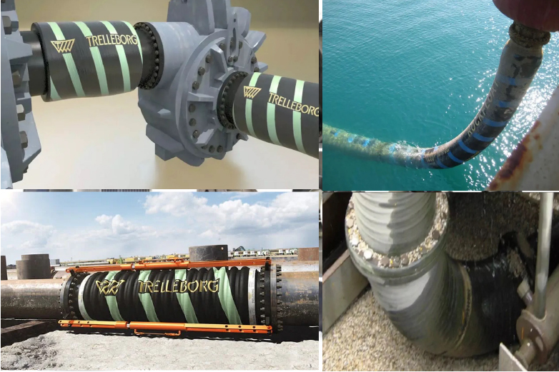 Floating dredging hose system used in marine dredging and slurry transfer operations