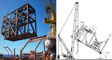Heavy lifting engineering and transportation design services for oversized industrial equipment operations