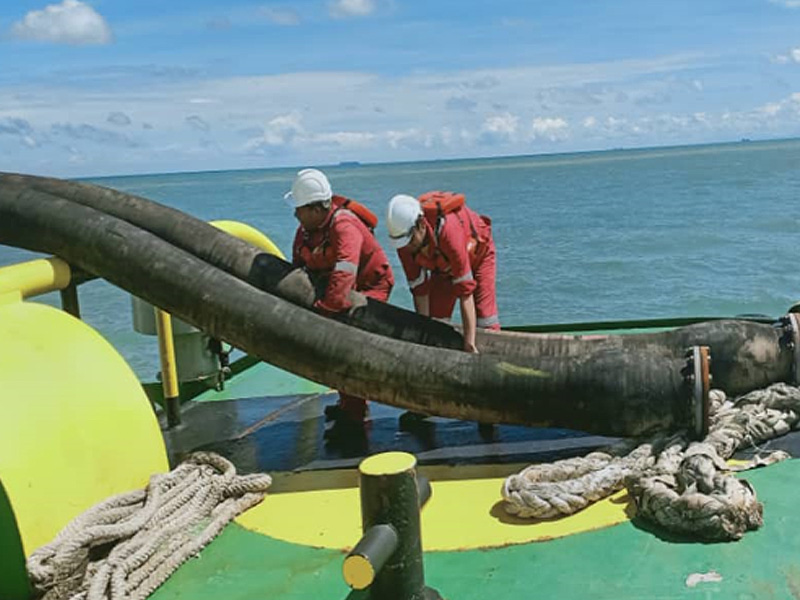 Marine support and offshore logistics operations at oil terminal facility