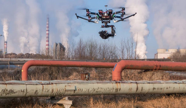 Drone inspection of pipeline infrastructure and industrial assets using UAV aerial survey technology