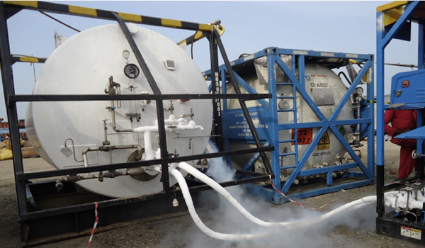 High-pressure pumping unit performing well stimulation and intervention operations