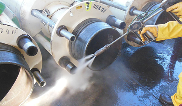 Offshore drilling riser inspection and maintenance operation in a marine support facility