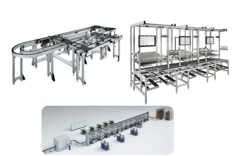 Bosch Rexroth assembly technology systems including transfer systems, manual workstations, conveyor systems and automated production lines supplied by Fairtex.