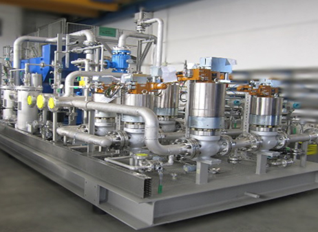 Chemical and methanol injection skid package equipped with dosing pumps, storage tanks, instrumentation, and control systems.