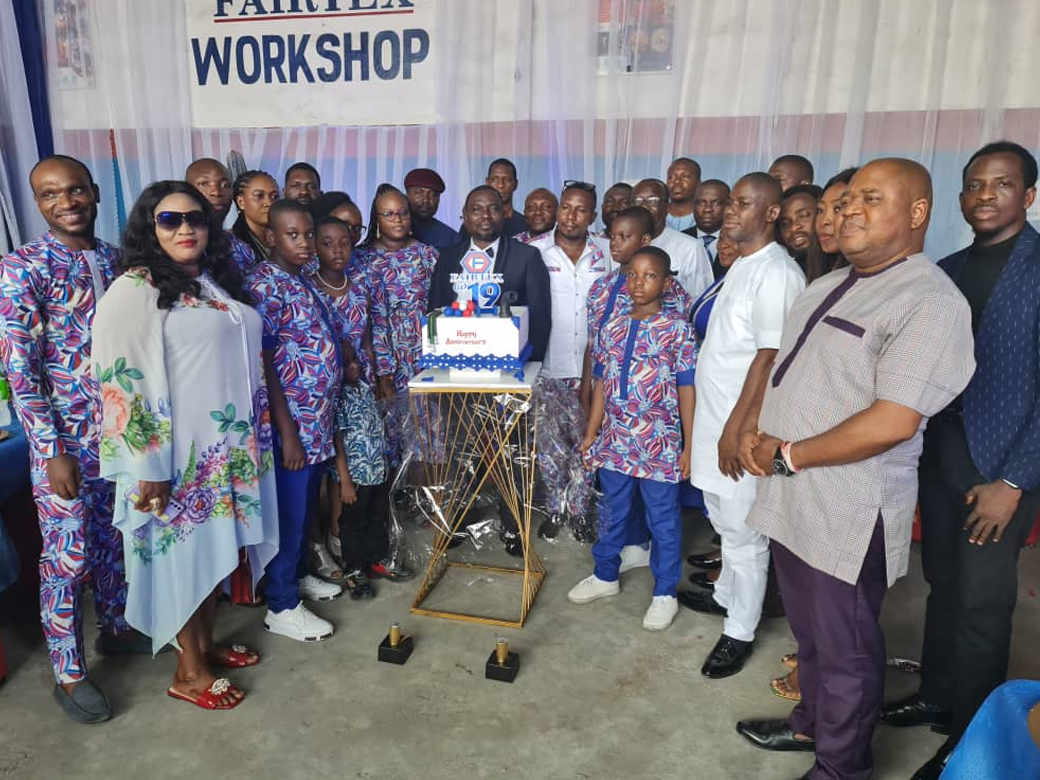 Fairtex team members and guests during the Fairtex Integrated Services Limited 19th Year Anniversary Celebration in Port Harcourt.