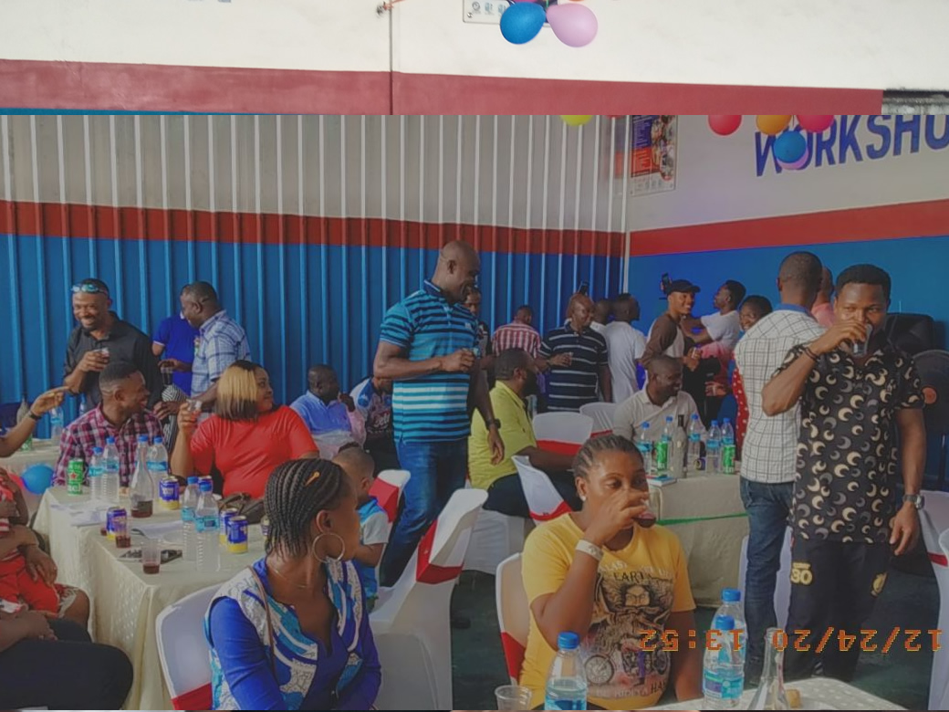 Fairtex management, staff, and invited guests during the 18th anniversary celebration at the Aba Road office facility.