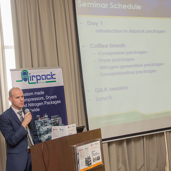 Technical presentation during the Fairtex and Airpack seminar in Lagos