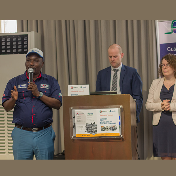 Technical presentation during the Fairtex and Airpack international training seminar in Lagos