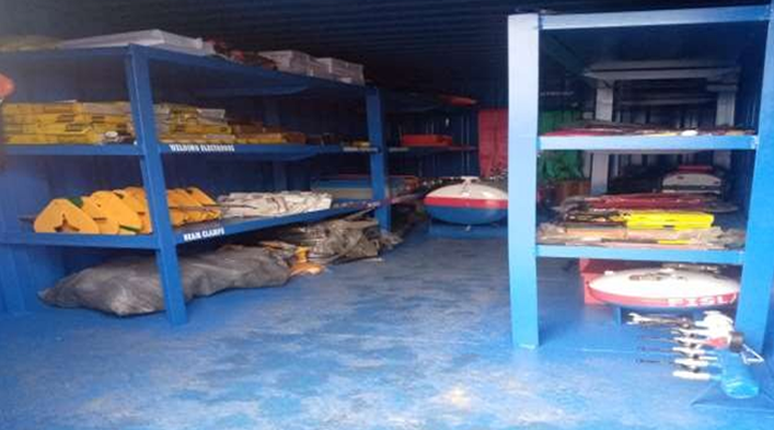 Offshore cargo containers prepared for oil and gas logistics operations
